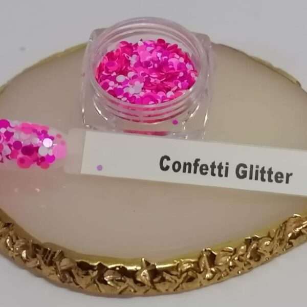 Confetti Glitter (Pink,White)
