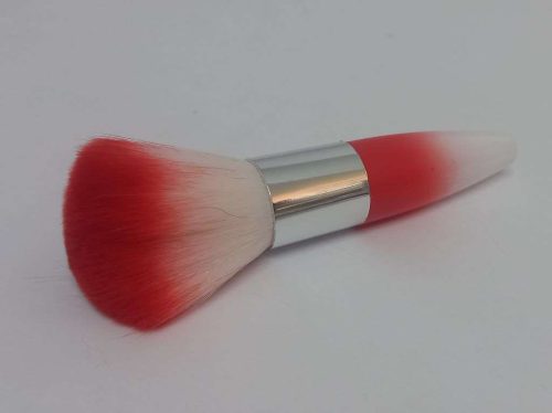 Soft Red & White Dusting Brush