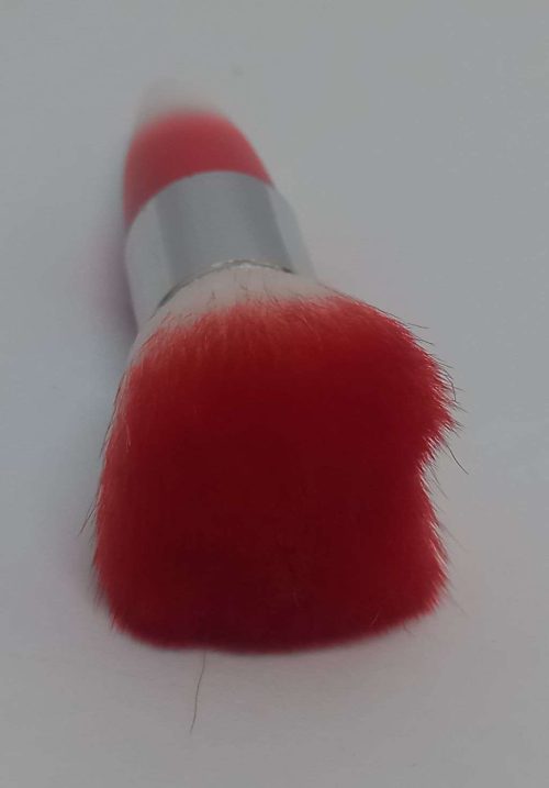 Soft Red & White Dusting Brush