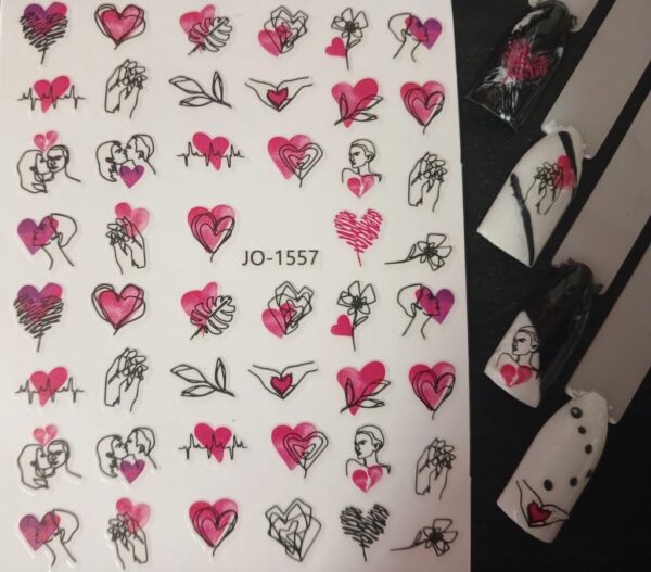 Valentine's Nail Art Sticker JO-1557