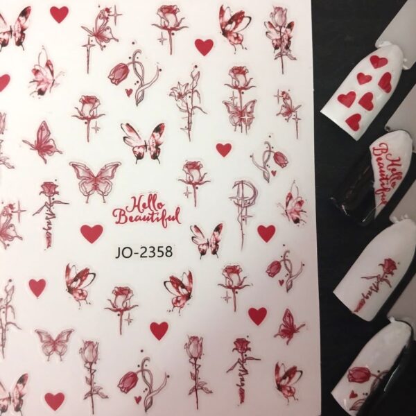 Valentine's Nail Art Sticker JO-2358