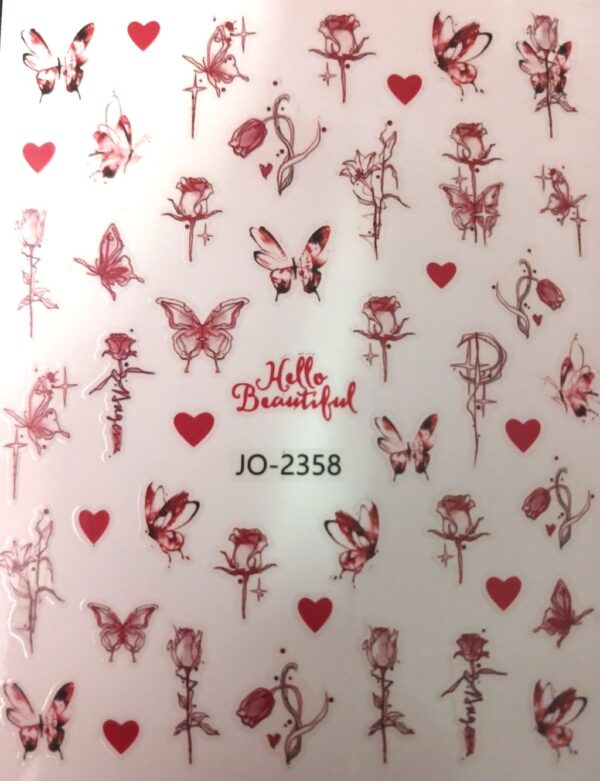 Valentine's Nail Art Sticker JO-2358
